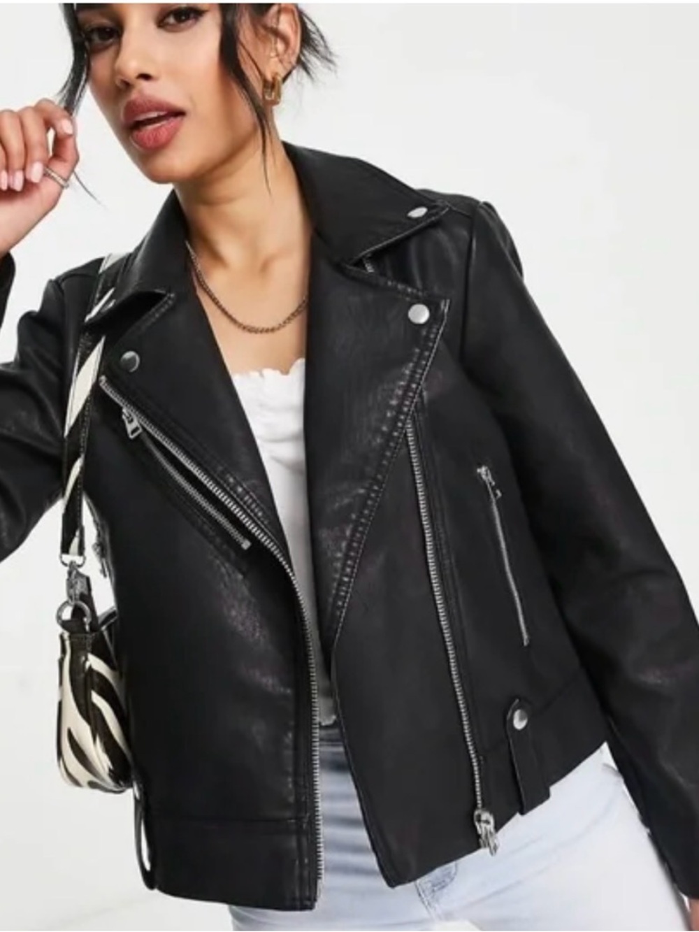 Black leather jacket - top shop
